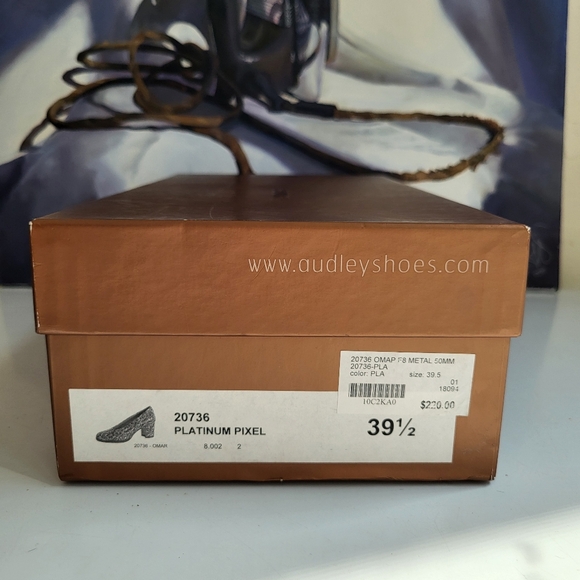 Audley Metallic Leather Heels, 39.5 - Picture 10 of 16